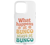 Custodia per iPhone 15 Pro Max Retro What Happens At Bunco soggiorna a Bunco