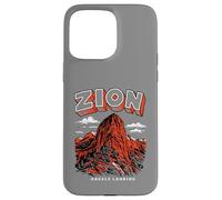 Custodia per iPhone 15 Pro Max Retro Zion National Park Vintage Style Angels Landing Utah