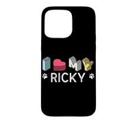 Custodia per iPhone 15 Pro Max Ricky Nome cane personalizzato Ricky Pet Lover