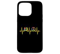 Custodia per iPhone 15 Pro Max Riflessologia battito cardiaco simbolo della pace Massaggio riflessologo