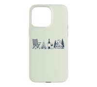 Custodia per iPhone 15 Pro Max Rifugio per un fine settimana in montagna in campeggio Campfire Wine Cabin