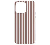 Custodia per iPhone 15 Pro Max Righe Classiche Marrone Castagna