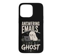 Custodia per iPhone 15 Pro Max Rispondere alle e-mail come un fantasma divertente ufficio di Halloween