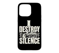 Custodia per iPhone 15 Pro Max Rock Guitar Musicista Distruggi Silenzio