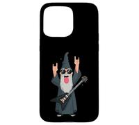 Custodia per iPhone 15 Pro Max Rock Wizard - Chitarrista divertente grafica giocoso vibrante