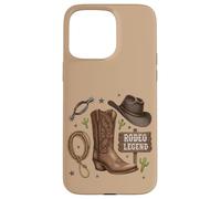 Custodia per iPhone 15 Pro Max Rodeo Legend - Cappello da cowboy stile western, stile country life
