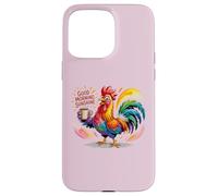 Custodia per iPhone 15 Pro Max Rooster Country Decor Chicken Gallo Coffee Morning Cafe