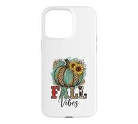 Custodia per iPhone 15 Pro Max Rustic Fall Vibes Zucca Girasoli Stampa Leopardata
