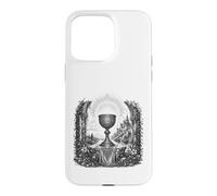 Custodia per iPhone 15 Pro Max Sacro Graal Leggenda Arturiana Sacro Calice Line Art