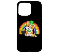 Custodia per iPhone 15 Pro Max Saint Patrick's Day St. Paddy's Irish Luck Corgi Dog Lover