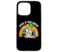 Custodia per iPhone 15 Pro Max Saint Patrick's Day St. Paddy's Irish Luck O Corgi Dog Lover