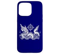 Custodia per iPhone 15 Pro Max Sak Yant Tatuaggio Serpente Naga Yantra Thailandia Bangkok