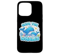 Custodia per iPhone 15 Pro Max Salvare le balene amante Giornata della Terra Ambiente Ecologia Cute Kid