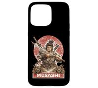 Custodia per iPhone 15 Pro Max Samurai Guerriero Musashi, Giapponese Sword Fighter