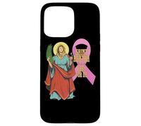 Custodia per iPhone 15 Pro Max Santa Agata Cancro al seno Nastro Patrono Santo Infermiere Cattolico