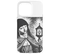 Custodia per iPhone 15 Pro Max Santa Chiara d'Assisi Santa Cattolica Italiana Donna