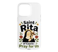 Custodia per iPhone 15 Pro Max Santa Rita di Cascia Patrona Cattolica dell'Impossibile