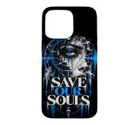 Custodia per iPhone 15 Pro Max Save Our Souls - Abbigliamento tecnico in stile techno