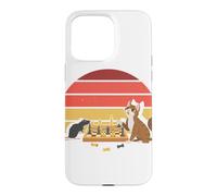 Custodia per iPhone 15 Pro Max Scacchiera con tappetino per gatti