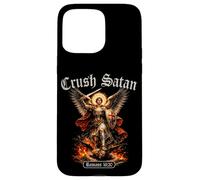 Custodia per iPhone 15 Pro Max Schiaccia Satana San Michele Romani Versi Biblici Arcangelo Angelo