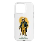 Custodia per iPhone 15 Pro Max Schnauzer - Cane divertente ben educato con comportamento cattivo