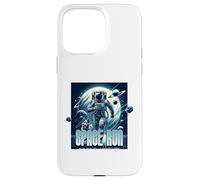 Custodia per iPhone 15 Pro Max Sci Fi Space Run Run Ma non puoi nascondere l'astronauta