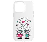 Custodia per iPhone 15 Pro Max Science Love Vibes Chemistry Lab Carino San Valentino