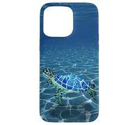 Custodia per iPhone 15 Pro Max Sea Decor Ocean Life Turtle Creatures Beach