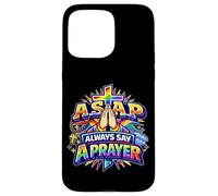 Custodia per iPhone 15 Pro Max Sempre dire una preghiera arcobaleno croce cristiana fede