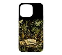 Custodia per iPhone 15 Pro Max Serra vintage botanica panchina da vaso, design naturale