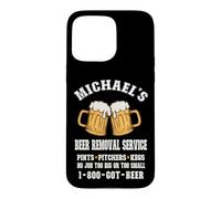 Custodia per iPhone 15 Pro Max Servizio di rimozione della birra di Michael Mike Divertente bevitore amante della birra