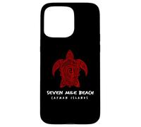 Custodia per iPhone 15 Pro Max Seven Mile Beach Isole Cayman Tribal Sea Turtle Island