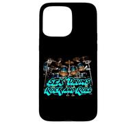 Custodia per iPhone 15 Pro Max Sex Drums Rock and Roll | Band Banda batterista