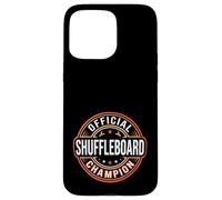 Custodia per iPhone 15 Pro Max Shuffleboard Champion Gioco da tavolo Amante Outdoor Shuffle Board