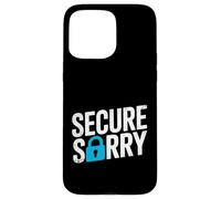 Custodia per iPhone 15 Pro Max Sicuro Sorry Lucchetto Data Breach Cyber Security Umorismo