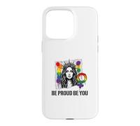 Custodia per iPhone 15 Pro Max Sii orgoglioso e sii arcobaleno LGBTQ Pride Femminista