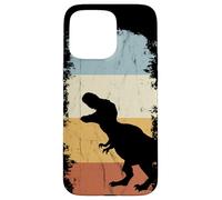 Custodia per iPhone 15 Pro Max Silhouette retrò del dinosauro T-Rex