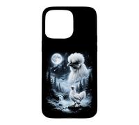 Custodia per iPhone 15 Pro Max Silkie Pollo Ululando alla Luna 90's Retro