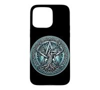 Custodia per iPhone 15 Pro Max Simbolo della strega Wicca Wiccan Capodanno pagano Benedetto Samhain