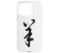 Custodia per iPhone 15 Pro Max Simbolo giapponese Kanji Guerriero Samurai Zen
