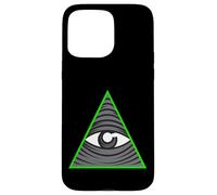 Custodia per iPhone 15 Pro Max Simbolo occulto della piramide dell'occhio che vede tutto