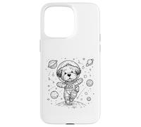 Custodia per iPhone 15 Pro Max Simpatico cane astronauta esploratore spaziale cucciolo universo design