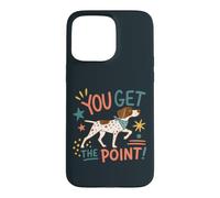 Custodia per iPhone 15 Pro Max Simpatico cane puntatore umorismo si ottiene il punto