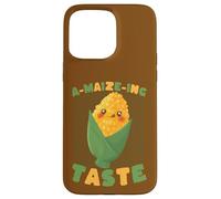 Custodia per iPhone 15 Pro Max Simpatico design A-MAIZE-ING Gusto Corn Pun Foodie