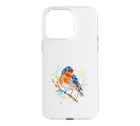 Custodia per iPhone 15 Pro Max Simpatico Uccellino Acquerello Schizzi Colorati