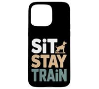 Custodia per iPhone 15 Pro Max Sit Stay Train Dog Obbedience Trainer