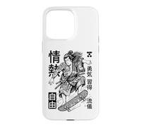 Custodia per iPhone 15 Pro Max Skateboard Samurai Skater Passion Freedom