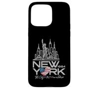 Custodia per iPhone 15 Pro Max Skyline di New York NYC 1664, La città che non dorme mai