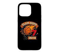 Custodia per iPhone 15 Pro Max Slam Basket Dunk Into 7th Birthday Ragazzi Bambini Sette
