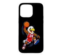 Custodia per iPhone 15 Pro Max Slam Dunk Eagle Basket Streetball Mascotte Grafica